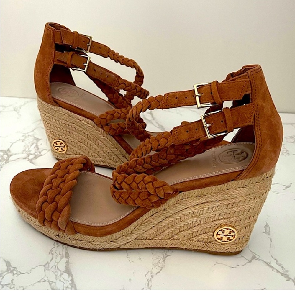 Tory Burch Ankle Strap “Bailey” Wedge (size 9)